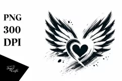 Paintbrush Style Heart, Transparent PNG Product Image 1
