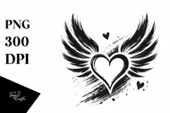 Paintbrush Style Heart, Transparent PNG Product Image 1
