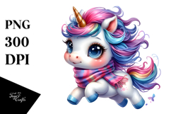 Cute Unicorn with Cool Haircut, Transparent PNG Product Image 1