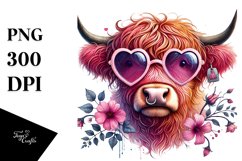 Colorful Heart Sunglasses Art PNG Product Image 1