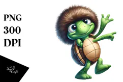 Goofy Cartoon Turtle PNG Product Image 1