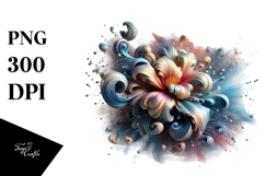 Abstract Shiny Anemone Splash | Clipart Product Image 1