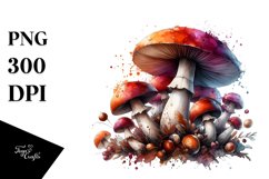Detailed Mushroom Watercolor Product Image 1