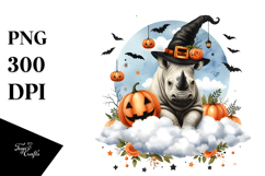 Duck for Halloween on Cloud, PNG Product Image 1
