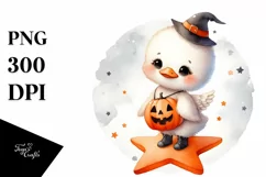 Cute Halloween Baby Swan PNG Product Image 3