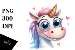 Detailed Happy Unicorn PNG Product Image 1