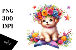 Cartoon-Style Watercolor Puppy, Transparent PNG Product Image 1