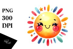 Watercolor Simple Sun | Nursery Clipart Product Image 3