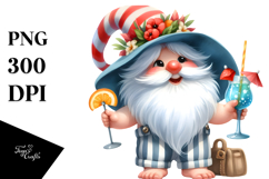 Cute Gnome Cocktail Summer PNG Product Image 1
