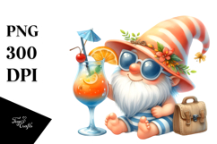 Whimsical Cute Gnome Cocktail PNG Product Image 1
