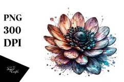 Small Stained Anemone in Watercolor | Clipart Product Image 1