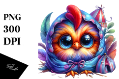 Vibrant Baby Rooster with Tiny Tent PNG Product Image 1