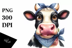 Cow Funny Goofy Cow Portrait Clipart Product Image 1