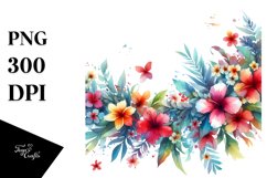 colorful hawayan flowers abstract | Clipart Product Image 3