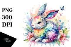 Colorful Bunny Diamonds PNG Product Image 1