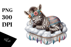 Boho Baby Zebra Dressed Summer | Sublimation | Clipart Product Image 1