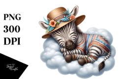 Boho Baby Zebra Dressed Summer | Sublimation | Clipart Product Image 1