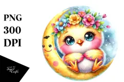 Baby Chicken with Spring Clothes, Colorful PNG Product Image 1