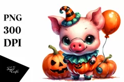 Simple Baby Pig Halloween Clipart Product Image 3