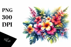 colorful hawayan flowers vibrant | Clipart Product Image 3