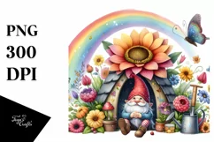 Colorful Rainbow Gnome,Butterfly Bird | Watercolor Product Image 3
