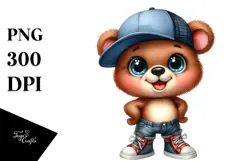 Baby Bear with Big Eyes and Hat | Clipart Product Image 1