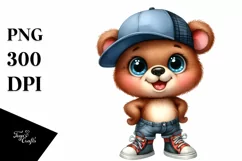 Baby Bear with Big Eyes and Hat | Clipart Product Image 3