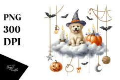 Halloween Puppy on Cloud, High-Res PNG Product Image 1