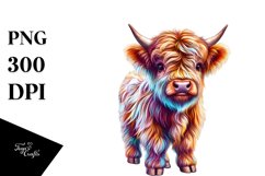 Colorful Baby Cow in Cuban Street, PNG Product Image 3