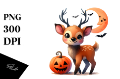 Cute Baby Elk in Halloween Theme Product Image 1
