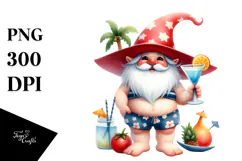 Cute Gnome Cocktail Beachwear PNG Product Image 1