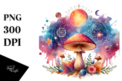 Magical Celestial Mushroom Tarot PNG Product Image 1