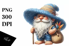 Gnome Beach Wear Blue Hat | Sublimation | Clipart Product Image 1