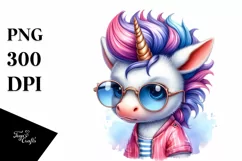 Vibrant Baby Unicorn Clipart Product Image 1