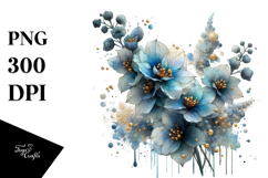 Delphinium Watercolor Splash Abstract Product Image 1