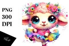 Vibrant Baby Lamb Dancing Awkwardly PNG Product Image 1