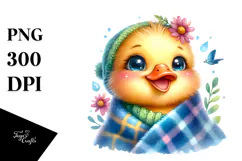 Cute Baby Duck with Big Eyes PNG Product Image 1