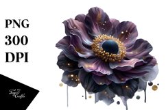 Shiny Golden Anemone with Round Splash | Sublimation | Product Image 1