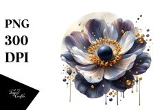 Shiny Golden Anemone with Round Splash | Sublimation | Product Image 1