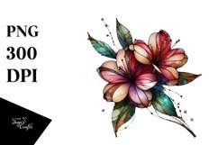 Abstract Stained Azalea | Sublimation | Clipart Product Image 1