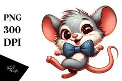 Playful Cartoon Mouse, Transparent PNG Product Image 1