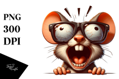 Exaggerated Cartoon Mouse PNG Product Image 1