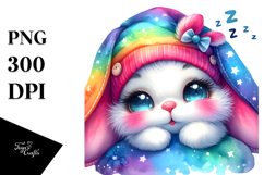 Vibrant Watercolor Baby Bunny Product Image 1