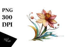 Stained Daffodil PNG Product Image 1