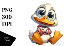 Goofy Cartoon Duck Joyful PNG Product Image 1