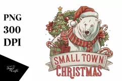 Retro Small Town Christmas Png Product Image 5