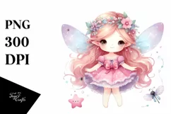 Cute Fairy Running, Pastel Colors Product Image 1