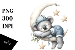 Baby Koala Dressed for Summer Sleeping On the Moon | Product Image 1