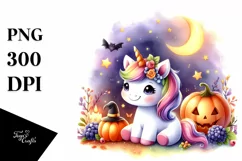 Baby Unicorn Halloween Clipart Product Image 3