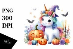 Cute Baby Unicorn Halloween Sticker Product Image 3